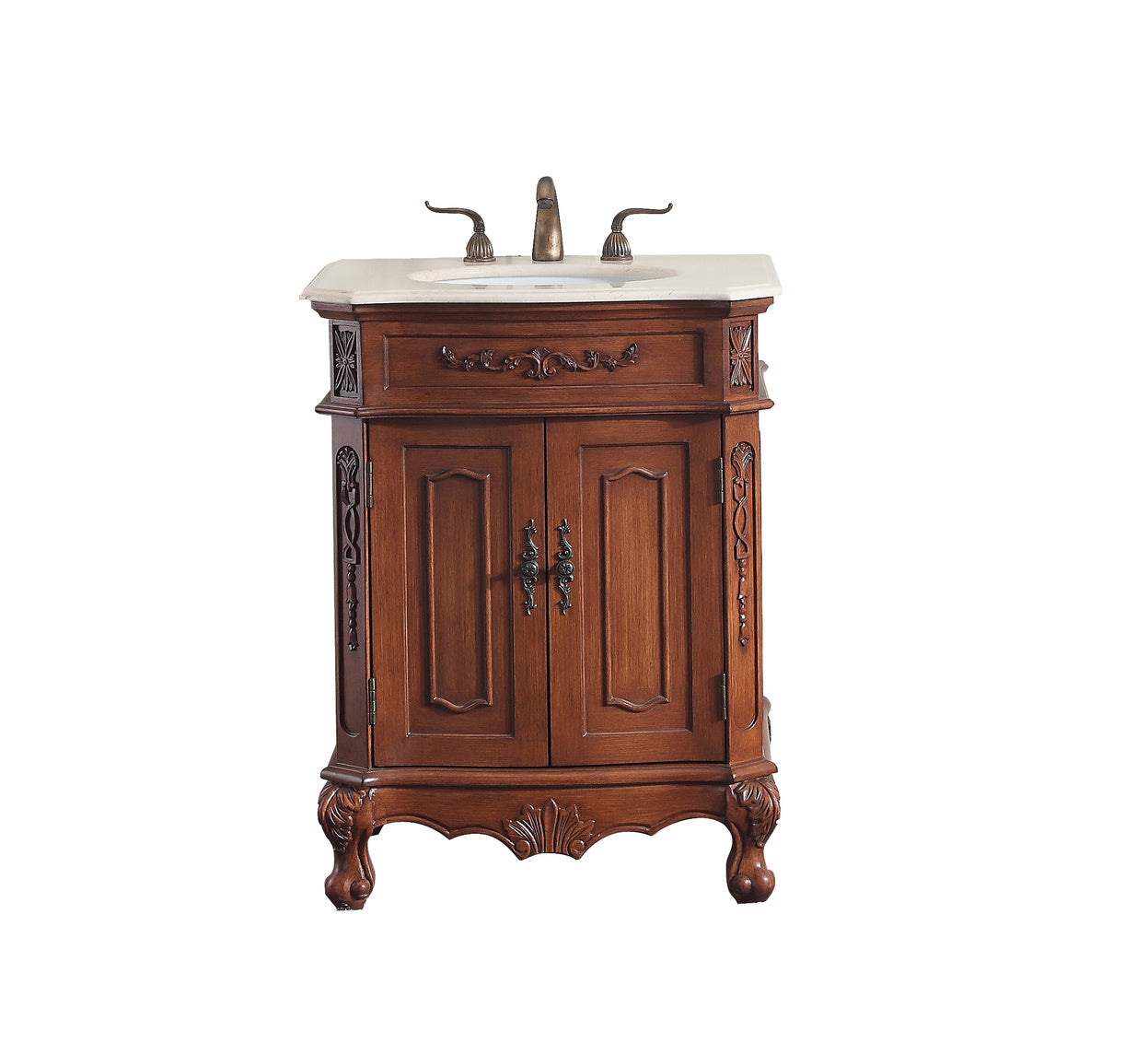 27 in. Single Bathroom Vanity set in teak