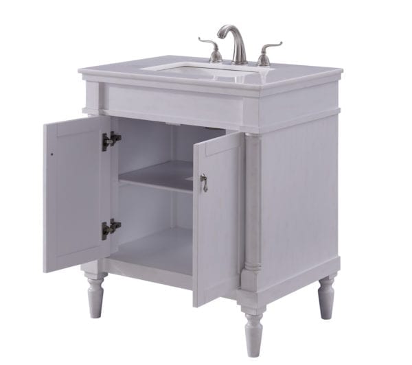 30 in. Single Bathroom Vanity set in Antique White