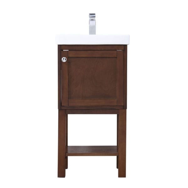 18 in. single bathroom vanity set in Antique Coffee