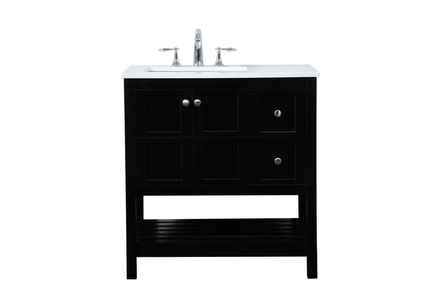 32 inch single bathroom vanity in black