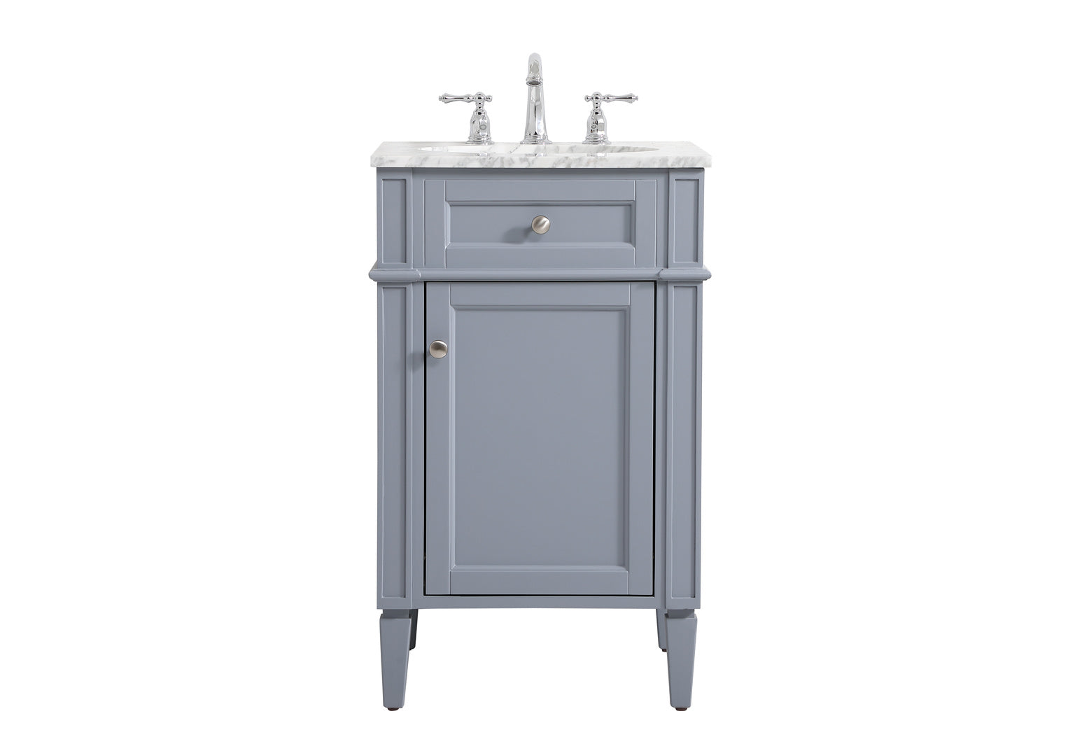 21 inch single bathroom vanity in grey