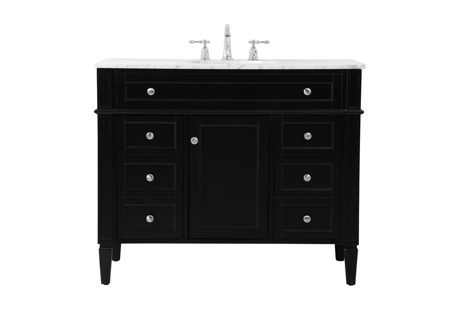 42 inch single bathroom vanity in black