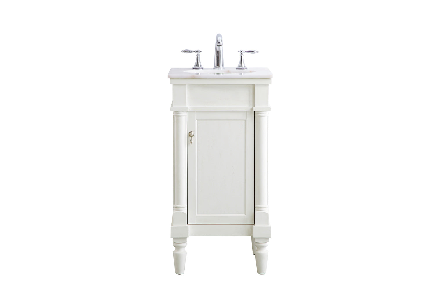 18 in. Single Bathroom Vanity set in antique white