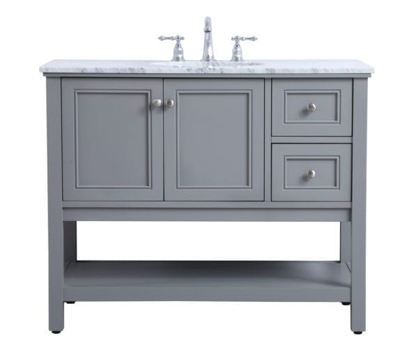 42 in. single bathroom vanity set in Grey