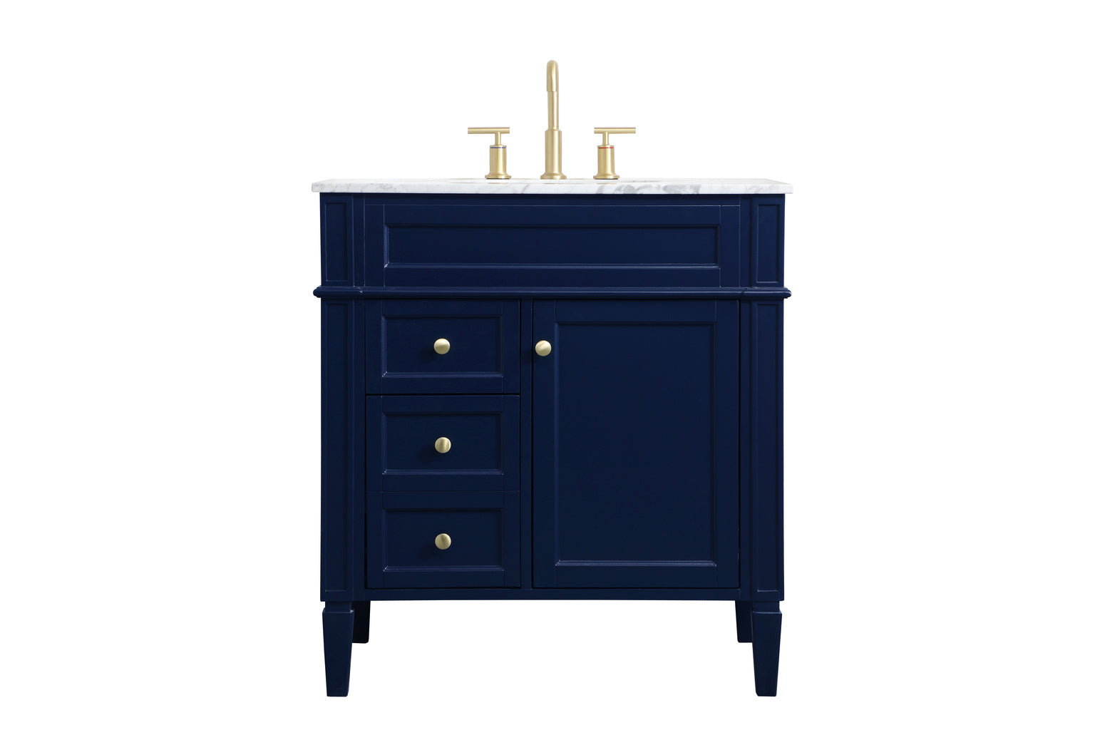 32 inch single bathroom vanity in blue