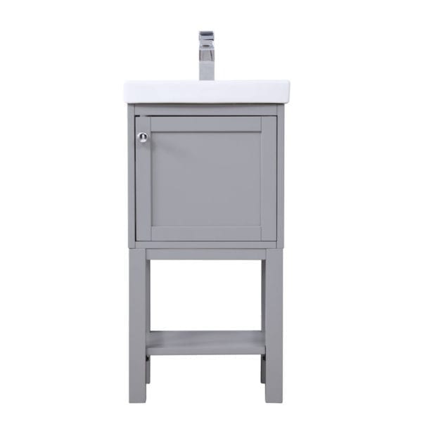 18 in. single bathroom vanity set in Grey