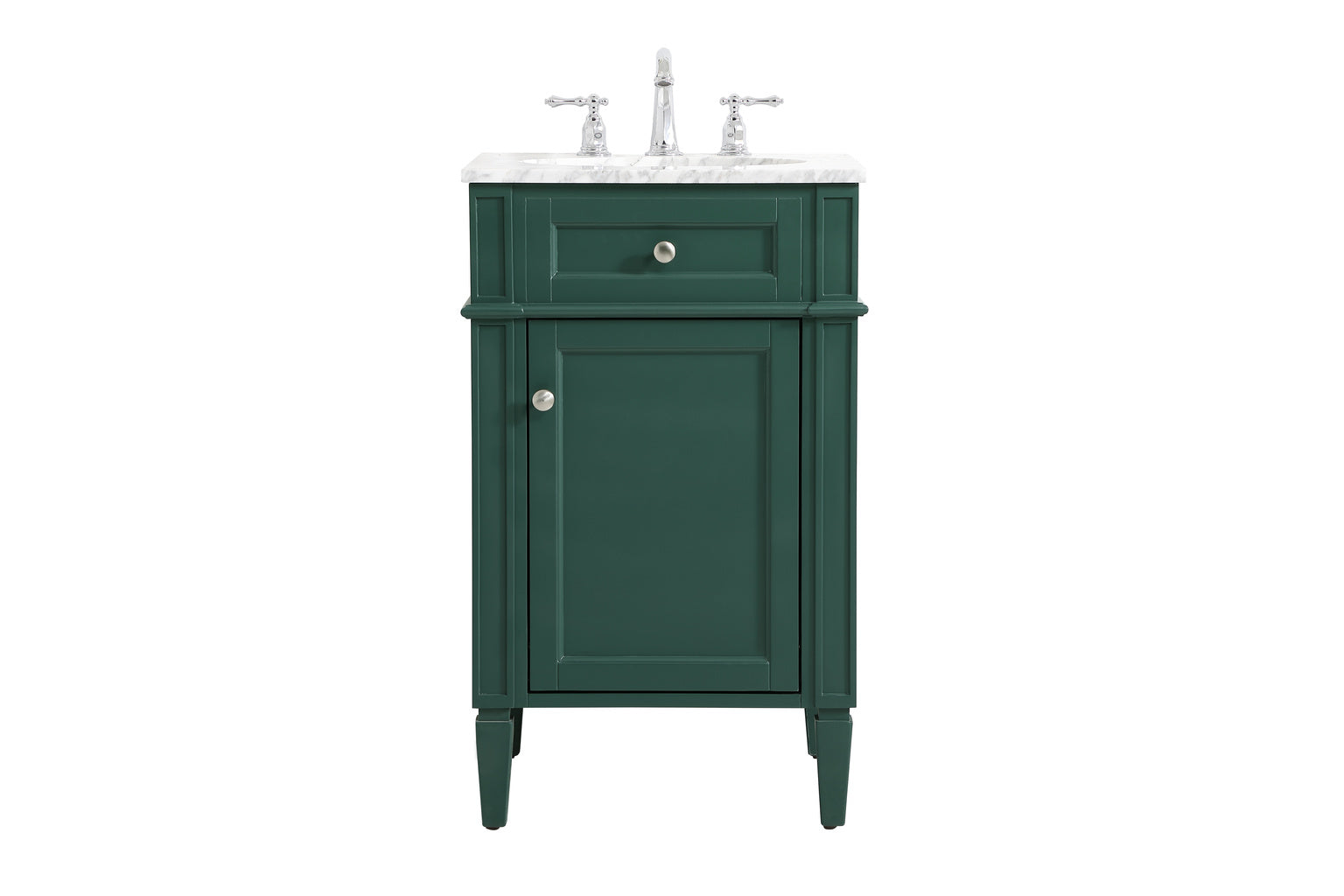 21 inch single bathroom vanity in green