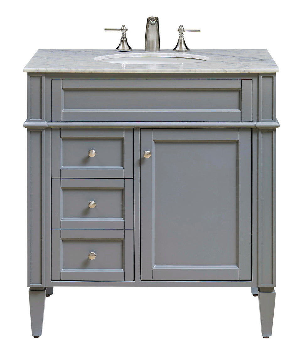 32 in. Single Bathroom Vanity set in Grey