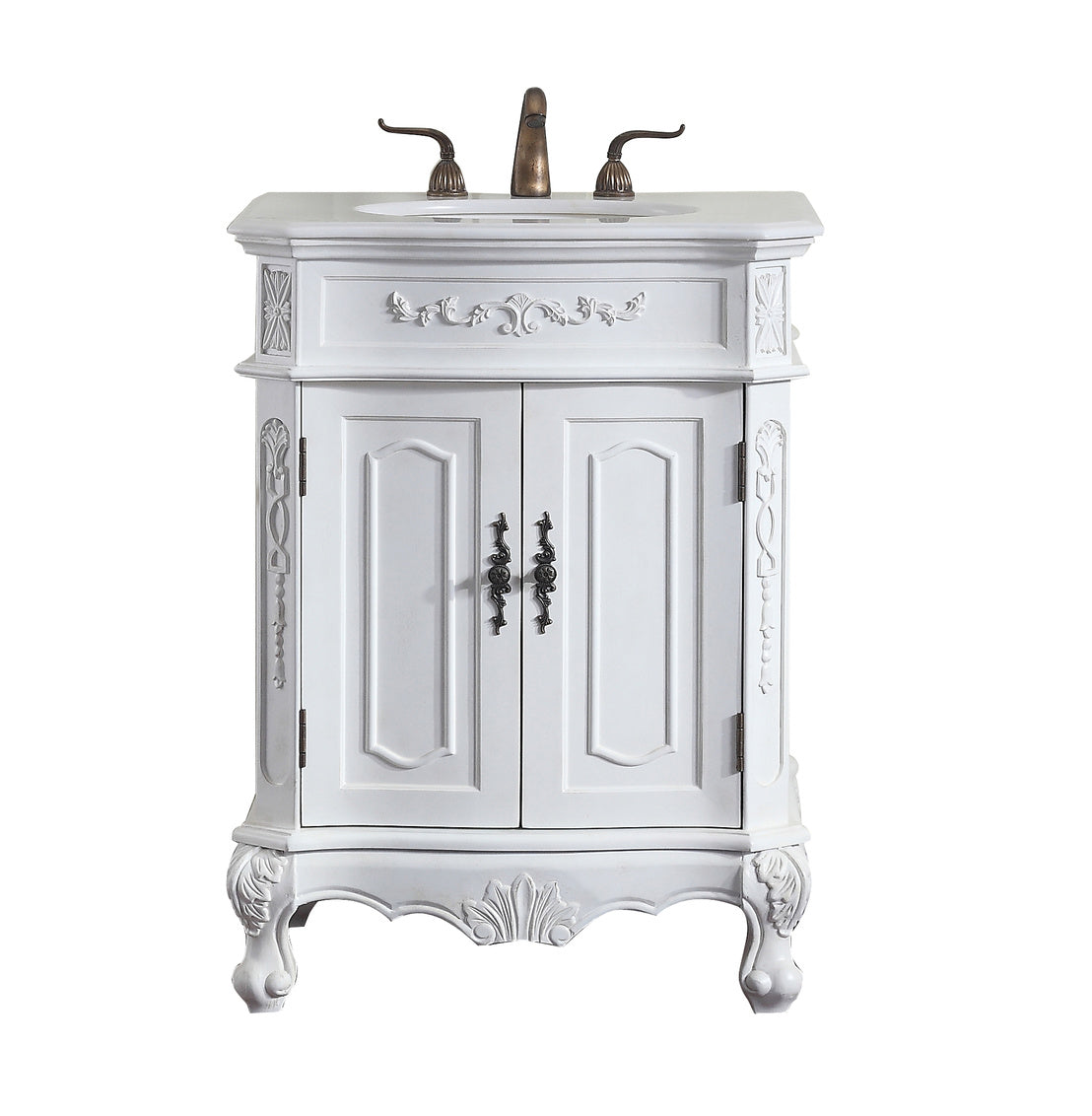 27 in. Single Bathroom Vanity set in antique white