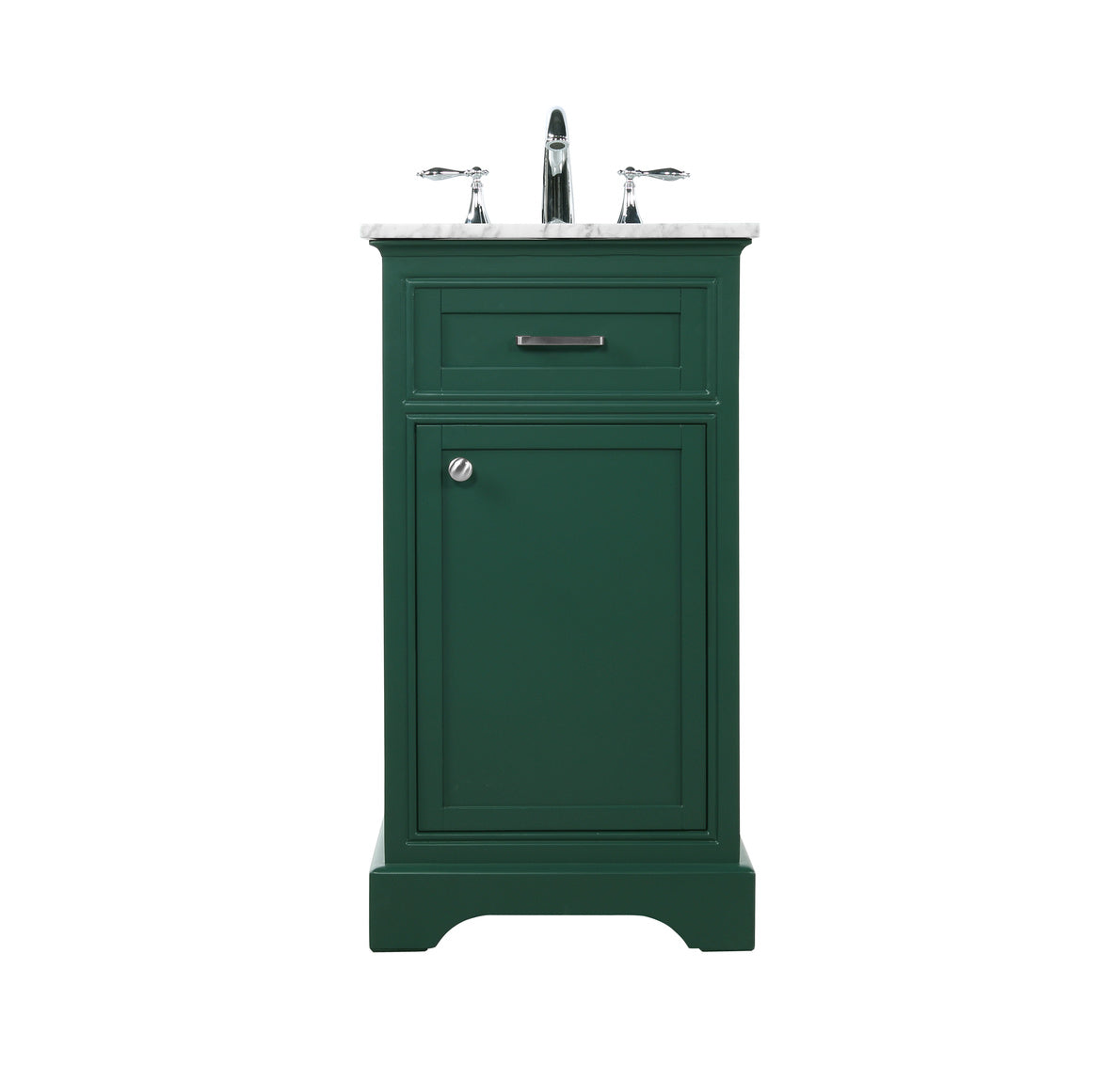 19 inch single bathroom vanity in green