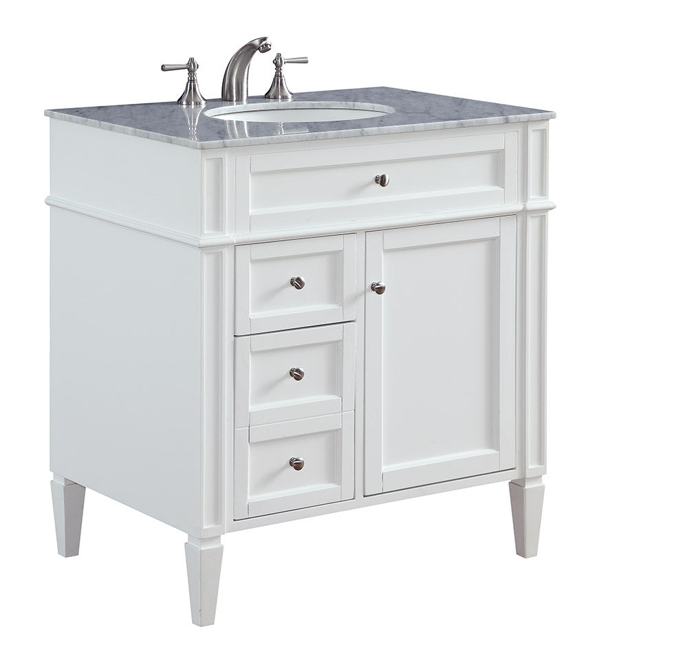 32 in. Single Bathroom Vanity set in White