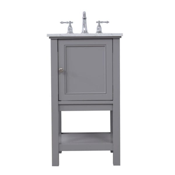 19 in. single bathroom vanity set in Grey