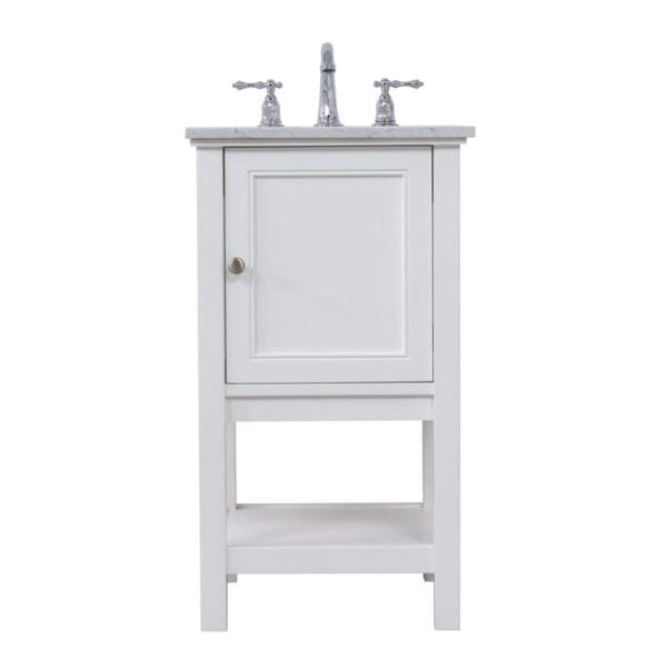 19 in. single bathroom vanity set in White