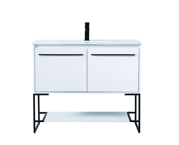 40 in. Single Bathroom Vanity in White