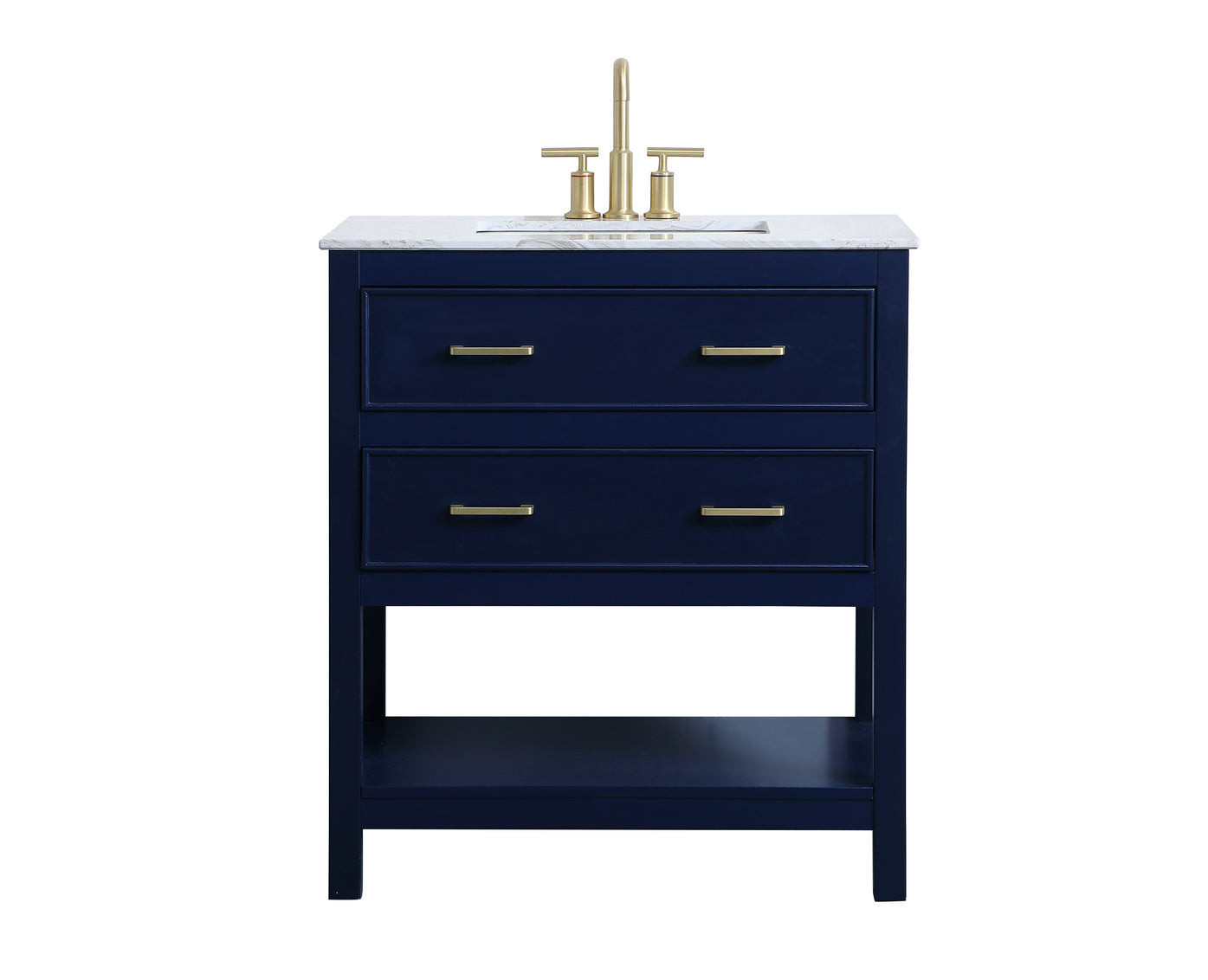 30 in. Single Bathroom Vanity in Blue