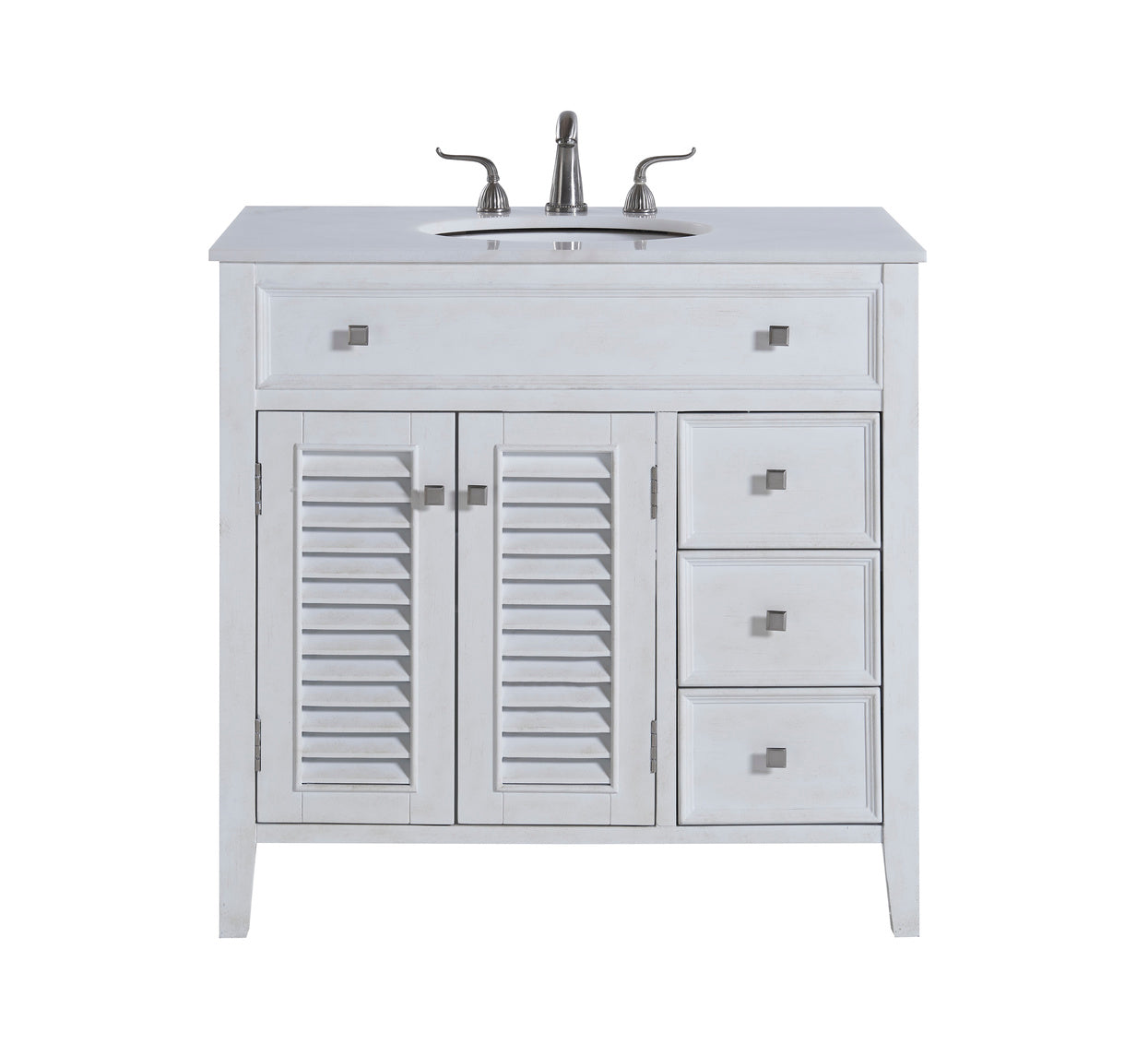 36 in. Single Bathroom Vanity set in Antique White