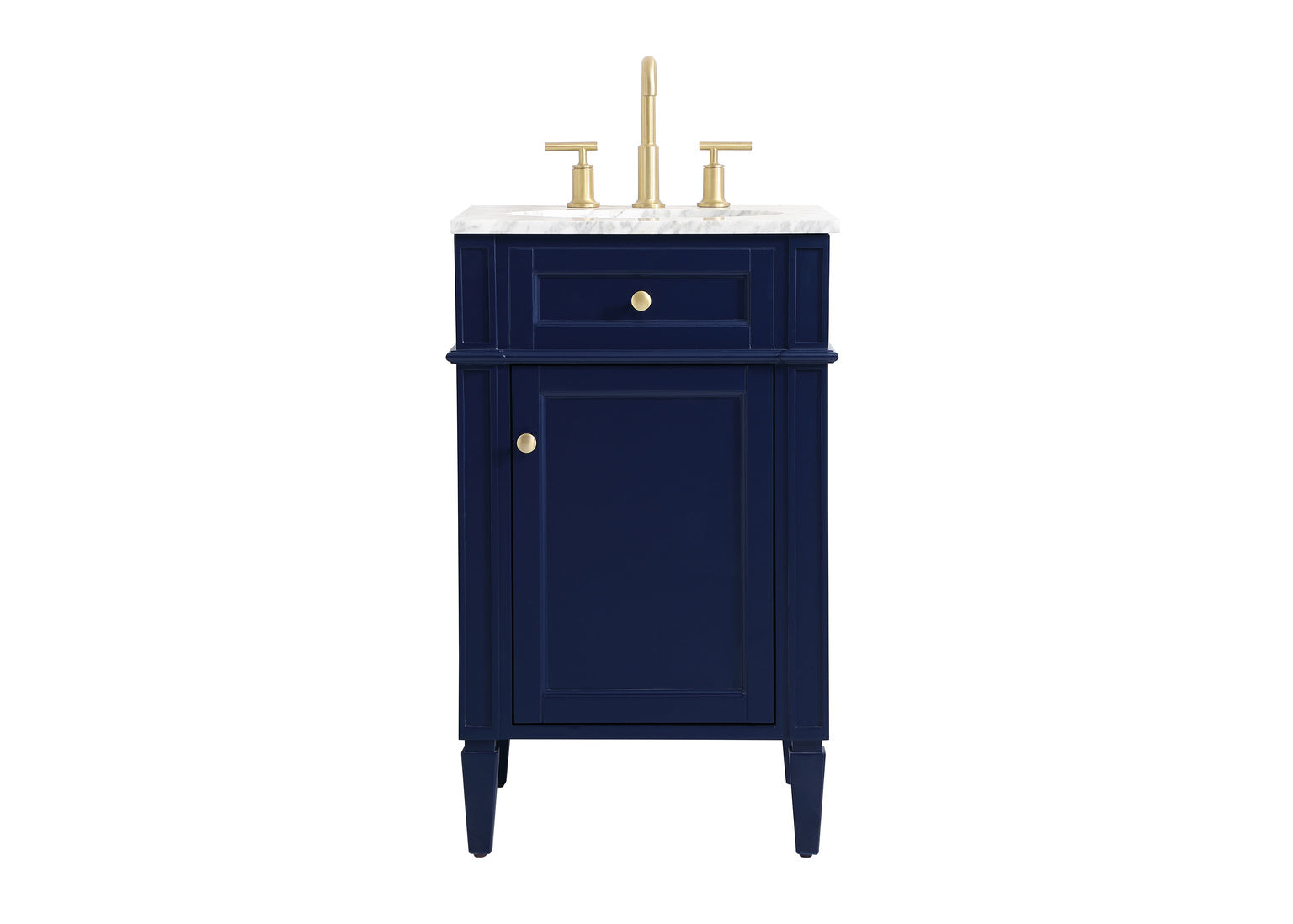 21 inch single bathroom vanity in blue