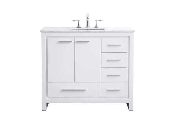 40 in. Single Bathroom Vanity set in white