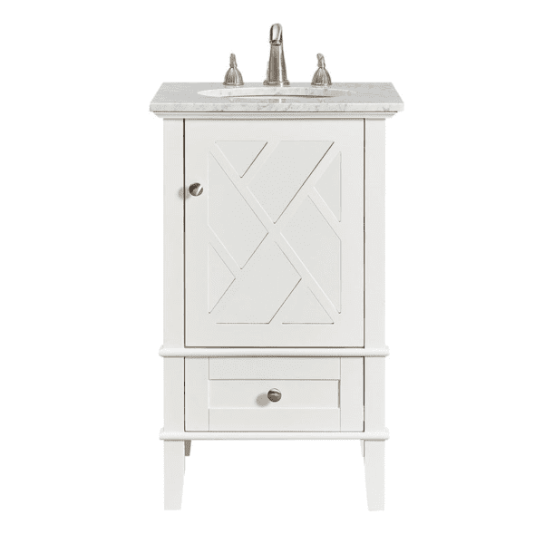 21 in. Single Bathroom Vanity set in White