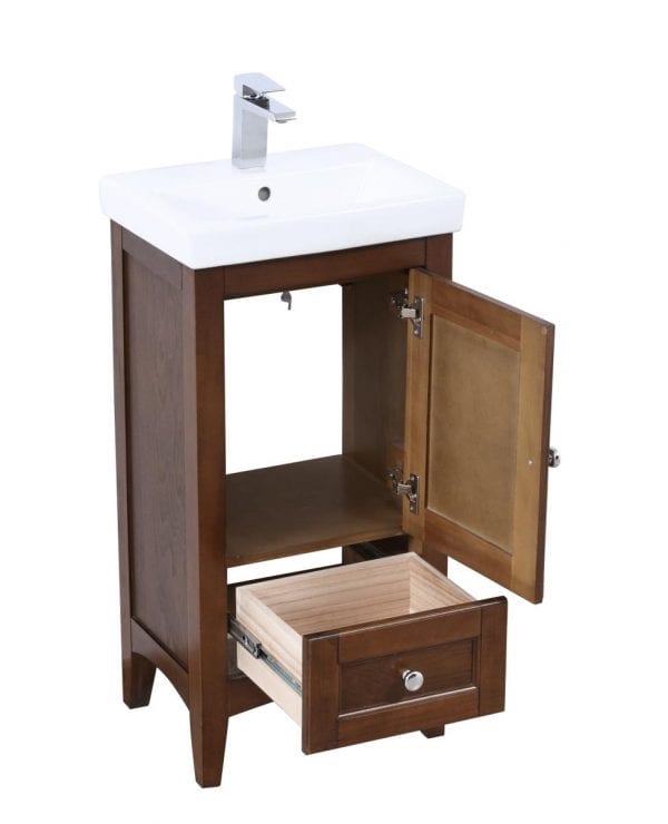 18 in. Single Bathroom Vanity Set in Antique Coffee