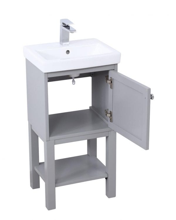 18 in. single bathroom vanity set in Grey