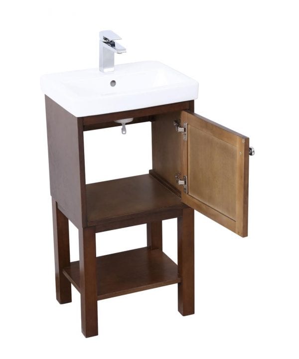 18 in. single bathroom vanity set in Antique Coffee