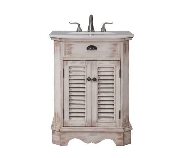 26 in. Single Bathroom Vanity set in White Wash