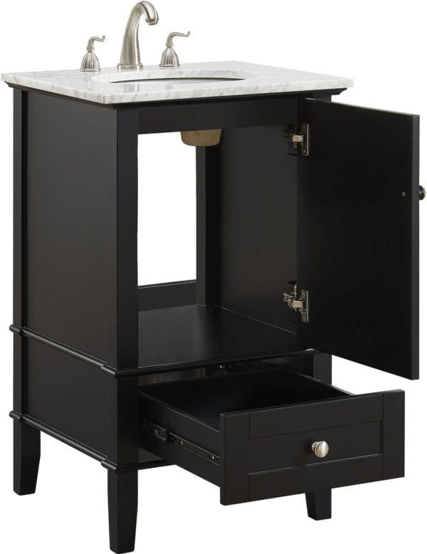 21 in.Single Bathroom Vanity set in Black