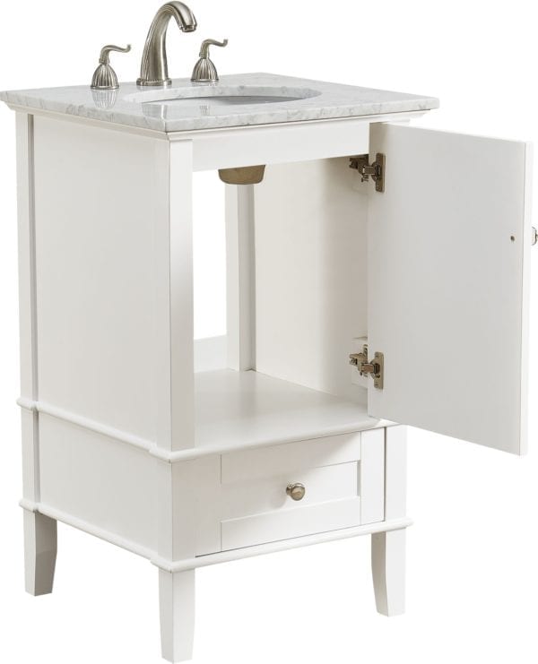 21 in. Single Bathroom Vanity set in White